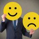 businessman happy sad
