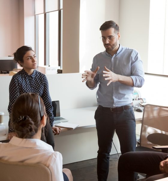 coaching businessman