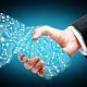 digital transformation handshake man machine