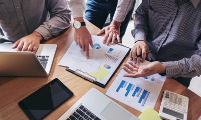 internal accounting team examine the figures