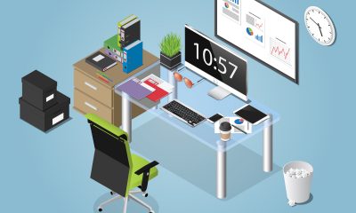office with high tech gadgets