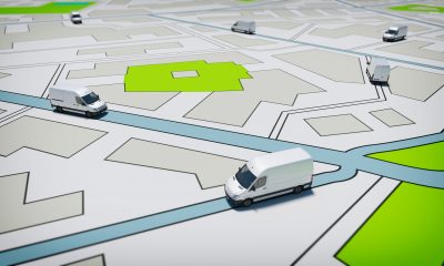 fleet trucks vans on map